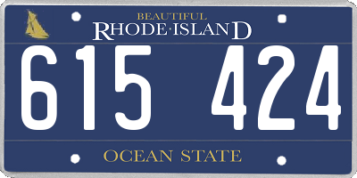 RI license plate 615424