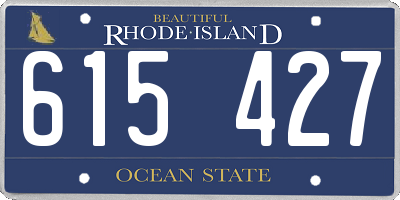 RI license plate 615427