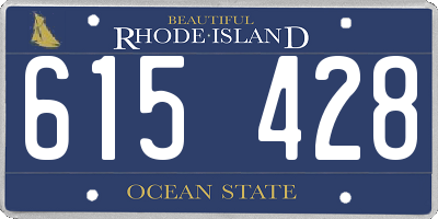RI license plate 615428