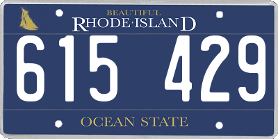 RI license plate 615429