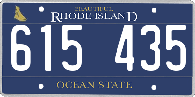 RI license plate 615435