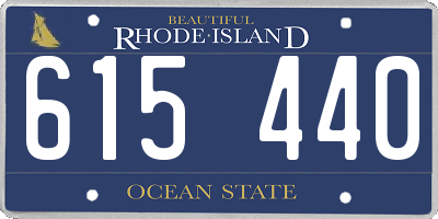 RI license plate 615440
