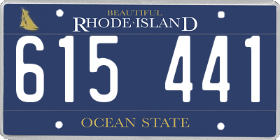 RI license plate 615441