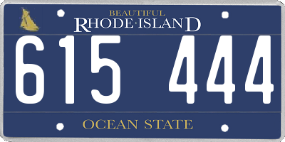 RI license plate 615444