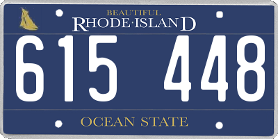 RI license plate 615448