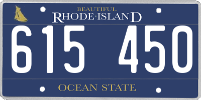 RI license plate 615450