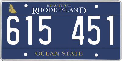 RI license plate 615451
