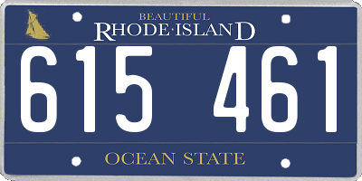 RI license plate 615461