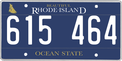 RI license plate 615464
