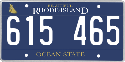 RI license plate 615465