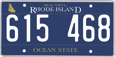RI license plate 615468