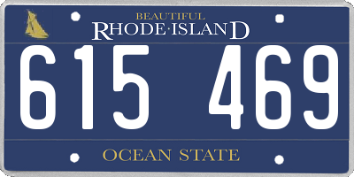 RI license plate 615469
