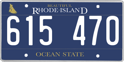 RI license plate 615470