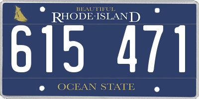 RI license plate 615471