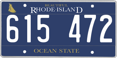 RI license plate 615472