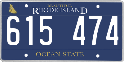 RI license plate 615474