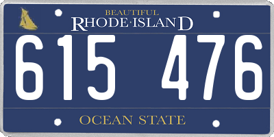 RI license plate 615476