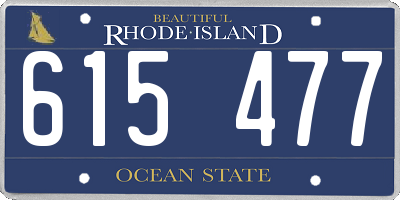 RI license plate 615477
