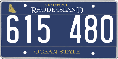 RI license plate 615480