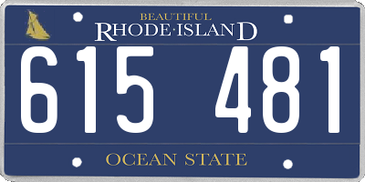 RI license plate 615481