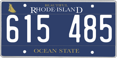 RI license plate 615485