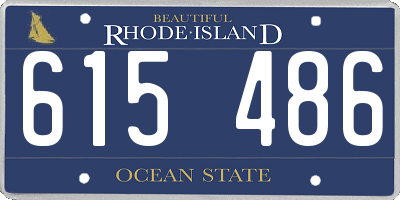 RI license plate 615486