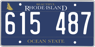 RI license plate 615487