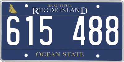 RI license plate 615488