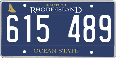 RI license plate 615489