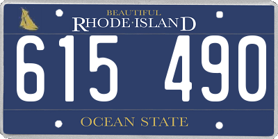 RI license plate 615490