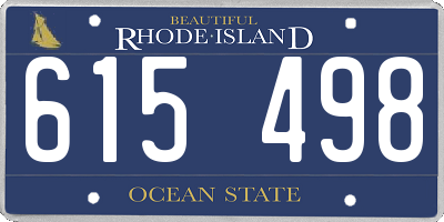 RI license plate 615498