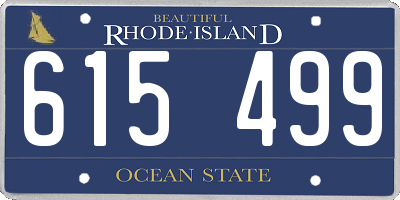RI license plate 615499
