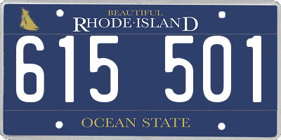 RI license plate 615501
