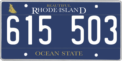 RI license plate 615503