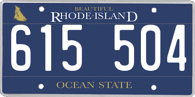 RI license plate 615504