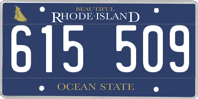 RI license plate 615509