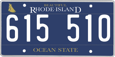 RI license plate 615510