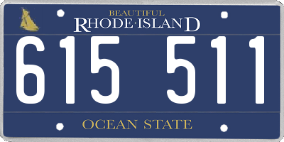 RI license plate 615511