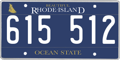RI license plate 615512