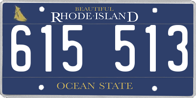 RI license plate 615513