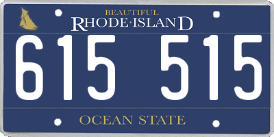 RI license plate 615515