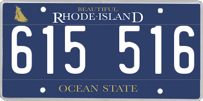 RI license plate 615516