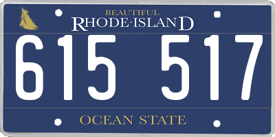 RI license plate 615517