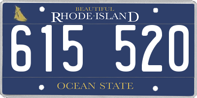 RI license plate 615520