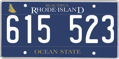 RI license plate 615523