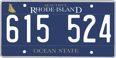 RI license plate 615524