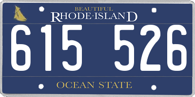 RI license plate 615526