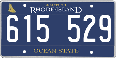 RI license plate 615529