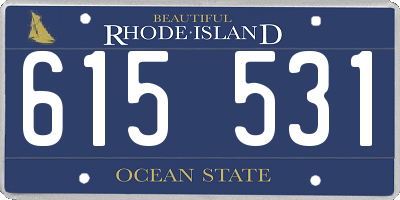 RI license plate 615531