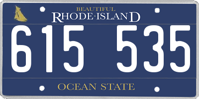 RI license plate 615535